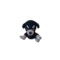 Peluche perro rottweiler hecha a mano a ganchillo (amigurumi). - Imagen 1