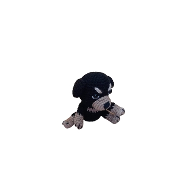Peluche perro rottweiler hecha a mano a ganchillo (amigurumi). - Imagen 2