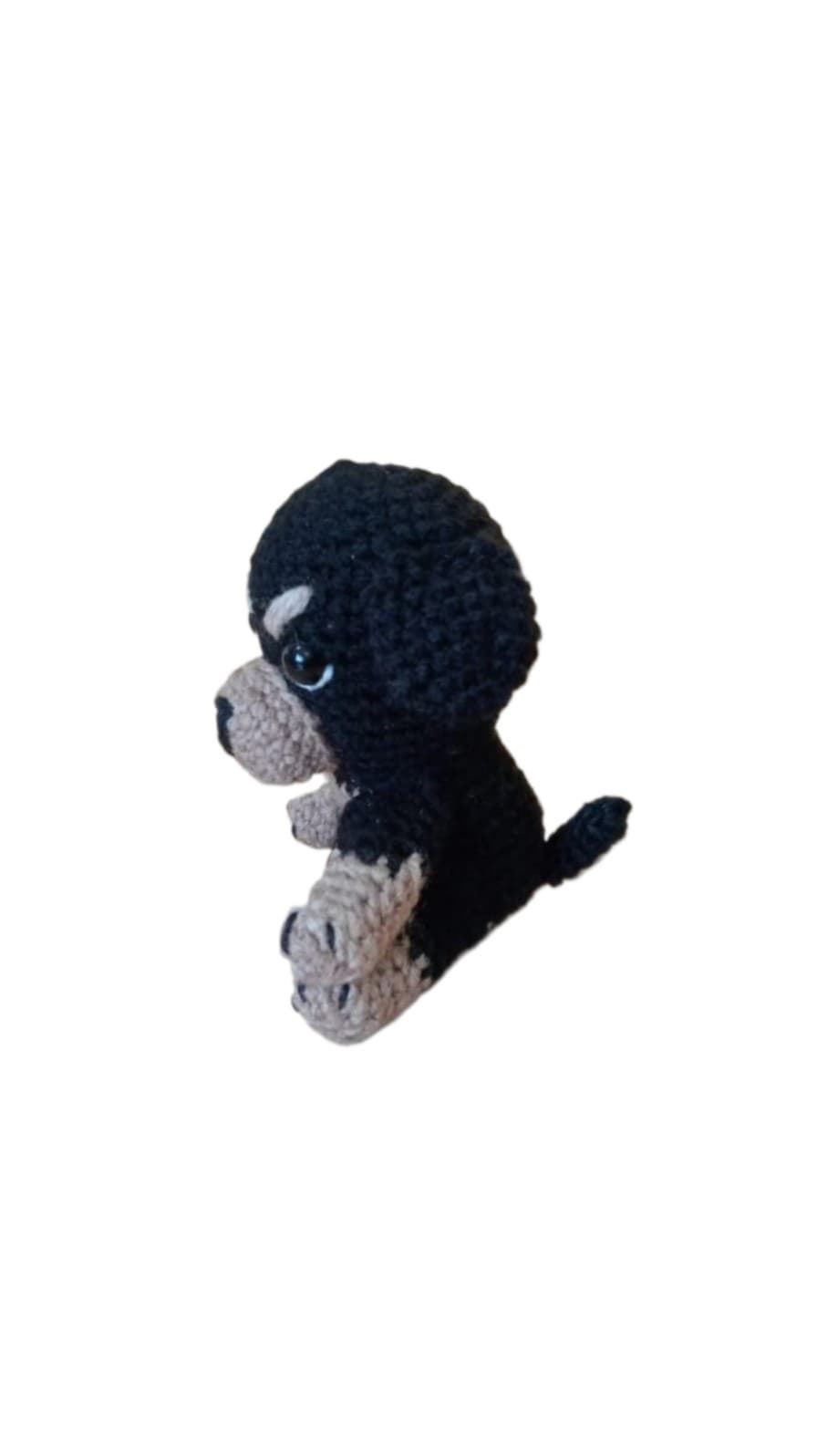 Peluche perro rotwailer hecha a mano a ganchillo (amigurumi). - Imagen 4