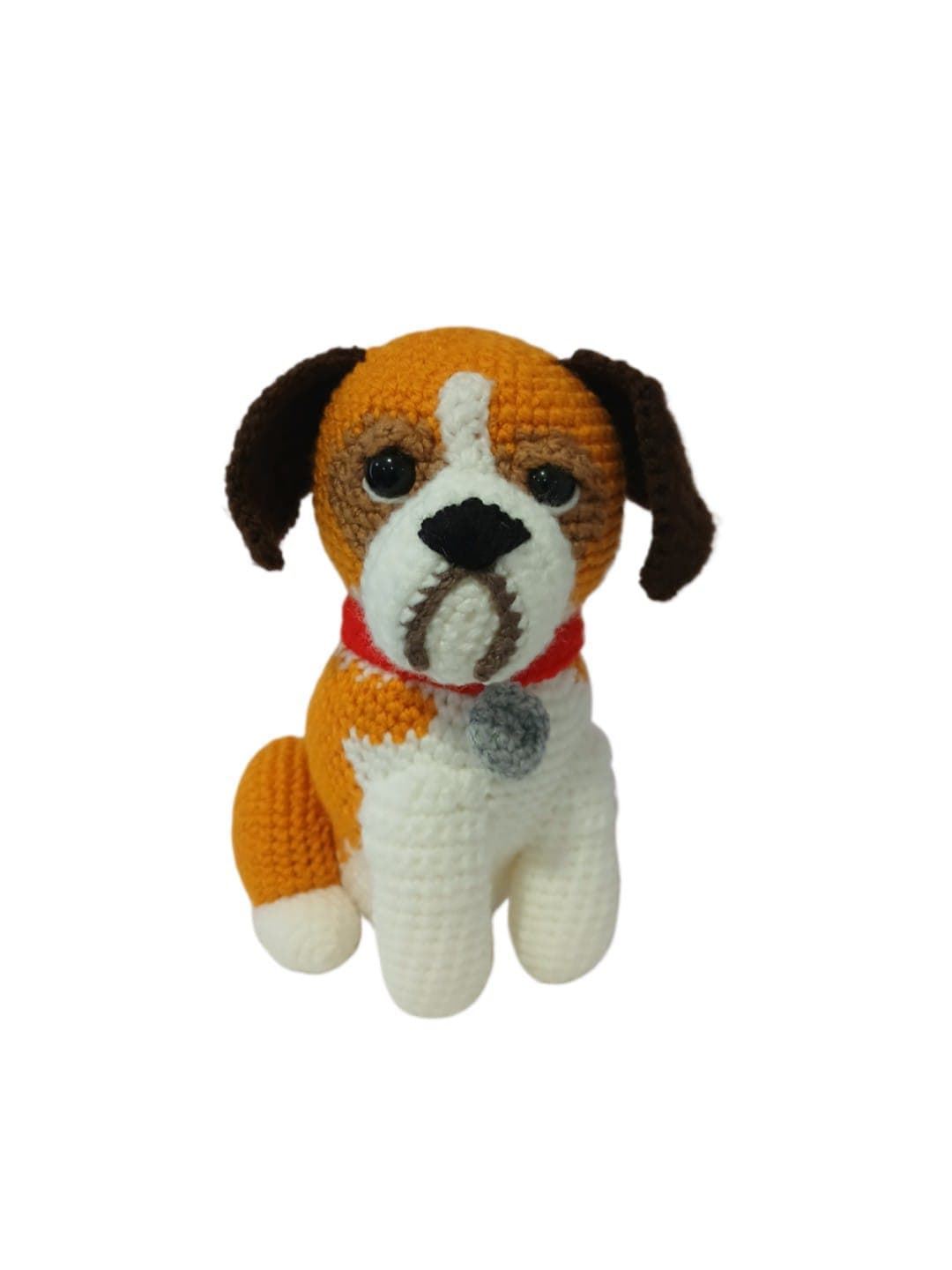 Peluche perro San Bernardo hecha a mano a ganchillo (amigurumi). - Imagen 1