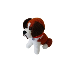 Peluche perro San Bernardo hecha a mano a ganchillo (amigurumi). - Imagen 2
