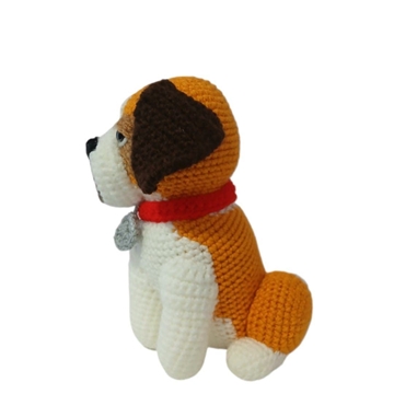 Peluche perro San Bernardo hecha a mano a ganchillo (amigurumi). - Imagen 2