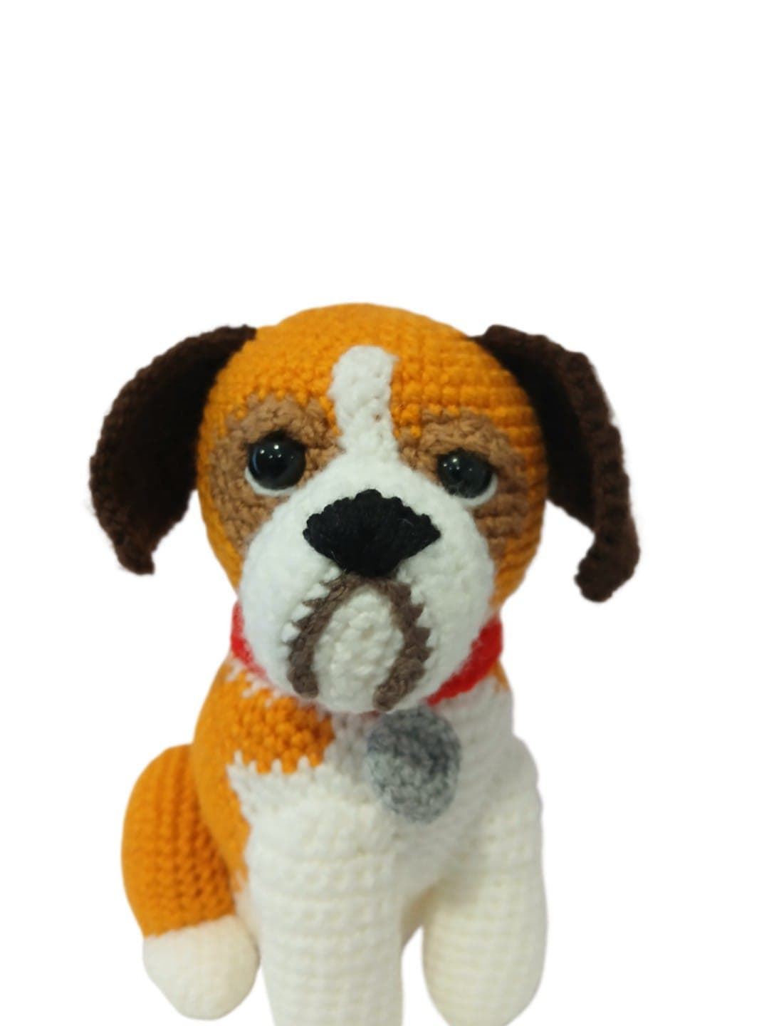 Peluche perro San Bernardo hecha a mano a ganchillo (amigurumi). - Imagen 5