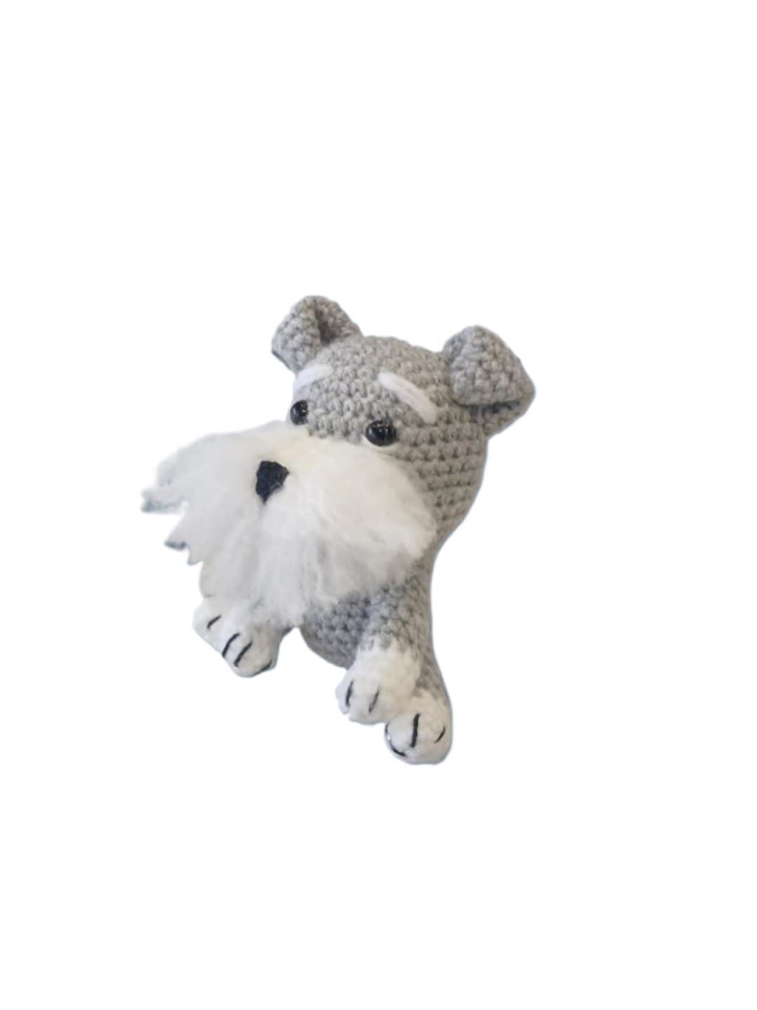 Peluche perro snaucherz hecho a mano a ganchillo (amigurumi). - Imagen 2