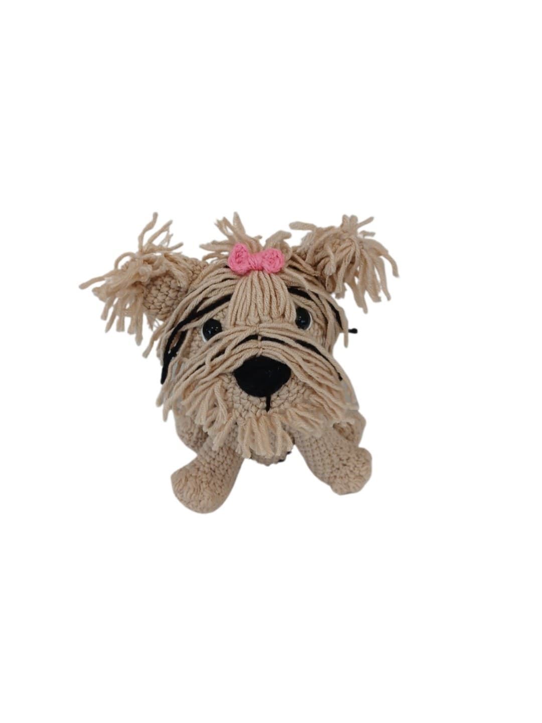 Peluche perro yorkshire terrier hecha a mano a ganchillo (amigurumi). - Imagen 1