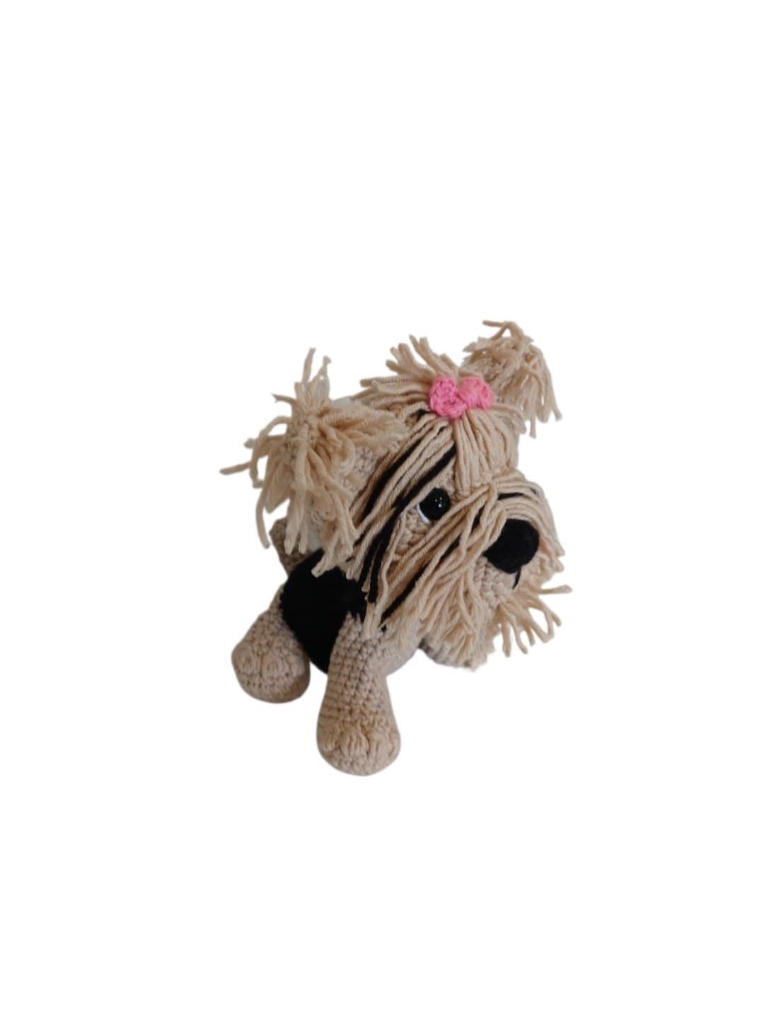 Peluche perro yorkshire terrier hecha a mano a ganchillo (amigurumi). - Imagen 3