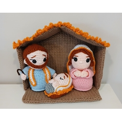 Peluche pesebre nacimiento hecho a mano a ganchillo (amigurumi). - Imagen 1