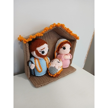 Peluche pesebre nacimiento hecho a mano a ganchillo (amigurumi). - Imagen 2