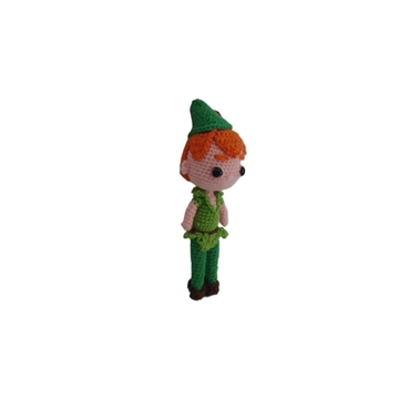 Peluche peter pan principe hecho a mano a ganchillo (amigurumi). - Imagen 2