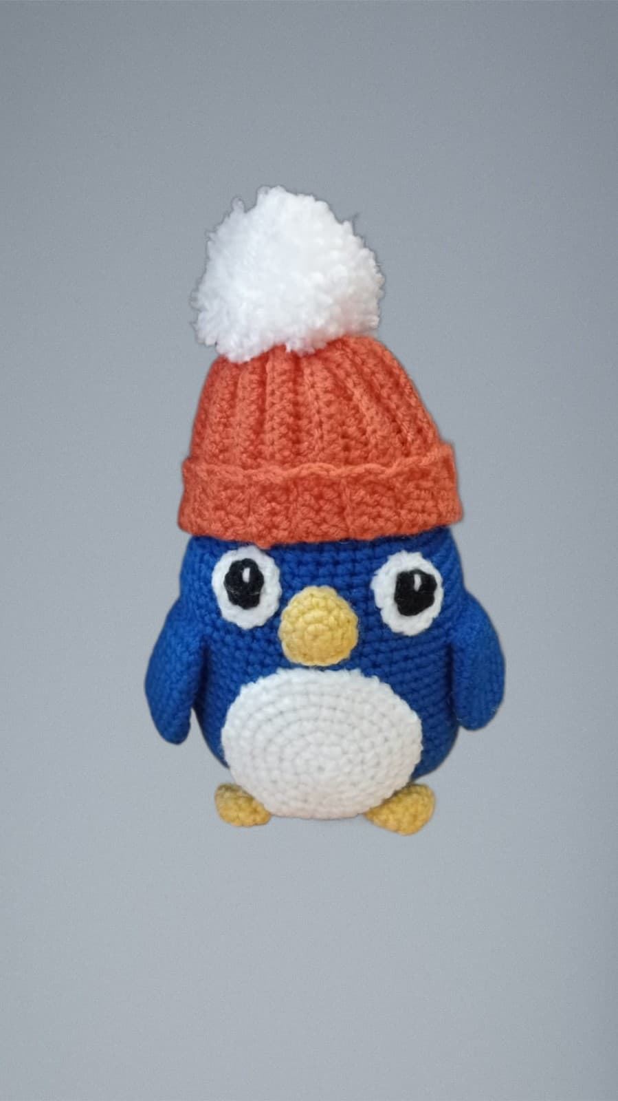 Peluche pingüino con gorro - Imagen 1