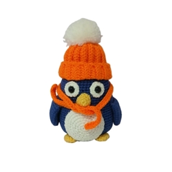 Peluche pingüino con gorro - Imagen 1
