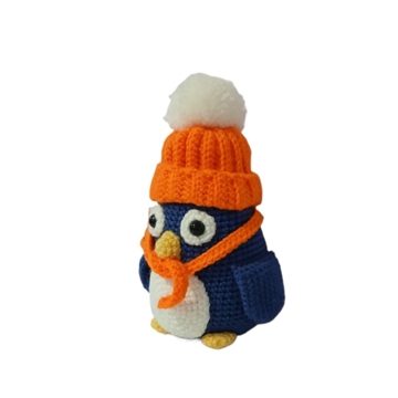 Peluche pingüino con gorro - Imagen 2