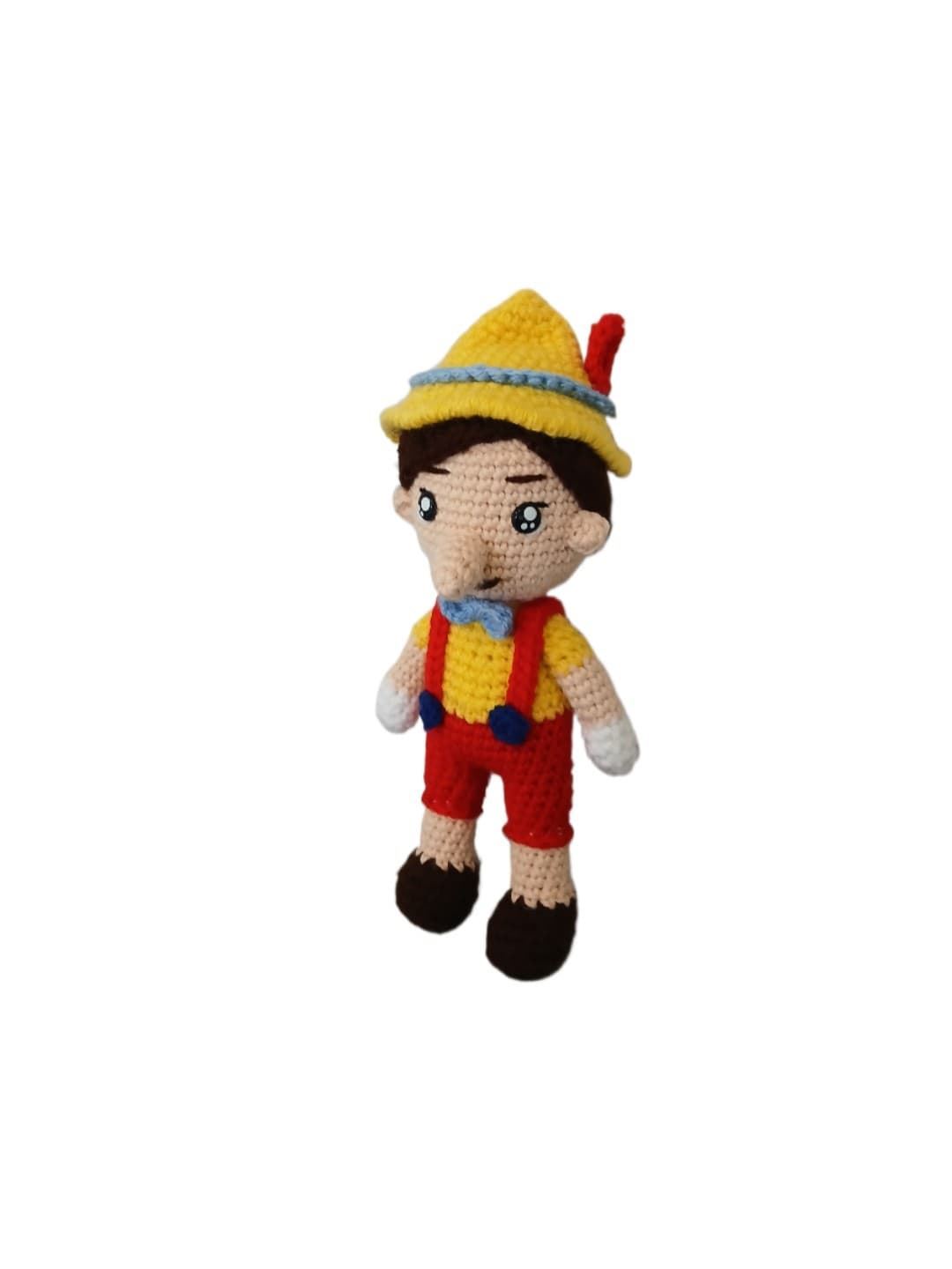 Peluche pinocho hecho a mano a ganchillo (amigurumi). - Imagen 2