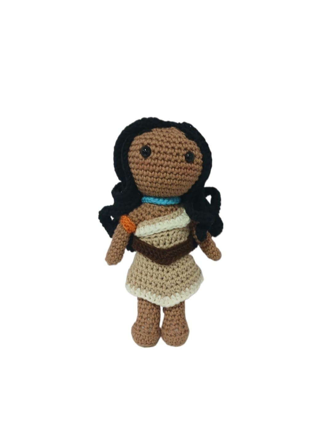 Peluche Pocahontas princesa disney hecha a mano a ganchillo (amigurumi). - Imagen 1