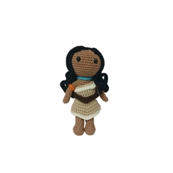Peluche Pocahontas princesa disney hecha a mano a ganchillo (amigurumi). - Imagen 1