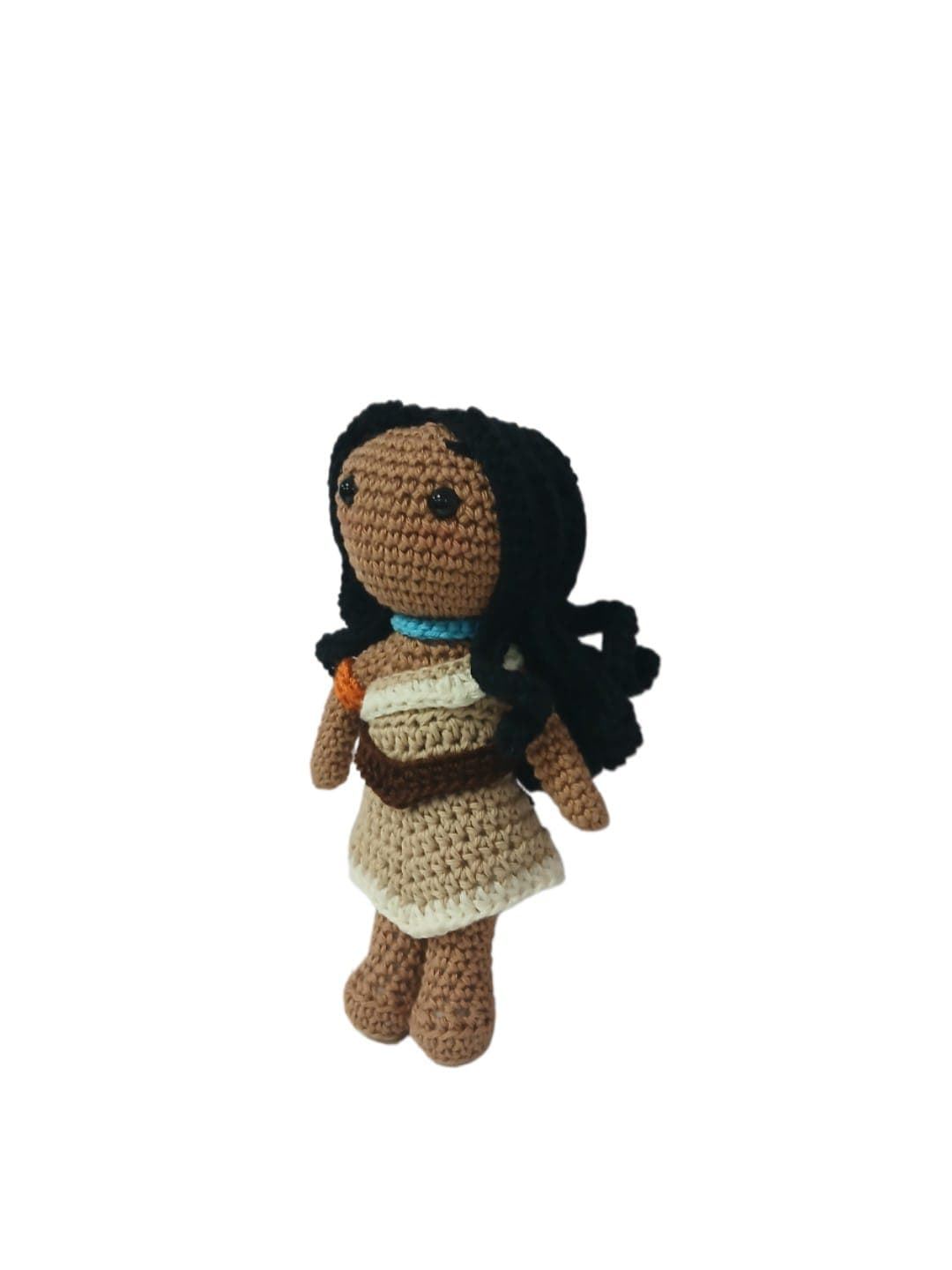 Peluche Pocahontas princesa disney hecha a mano a ganchillo (amigurumi). - Imagen 2
