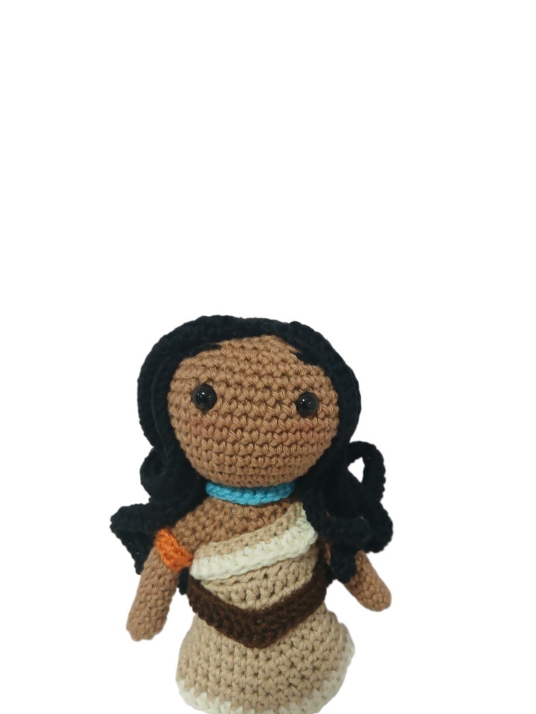 Peluche Pocahontas princesa disney hecha a mano a ganchillo (amigurumi). - Imagen 4