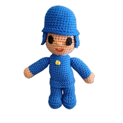 Peluche pocoyo hecho a mano a ganchillo (amigurumi). - Imagen 1