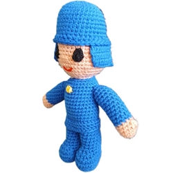 Peluche pocoyo hecho a mano a ganchillo (amigurumi). - Imagen 2