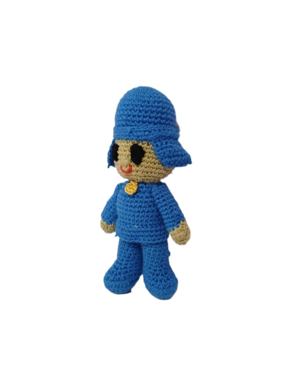 Peluche pocoyo hecho a mano a ganchillo (amigurumi). - Imagen 3