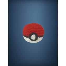 Peluche pokeball hecho a mano a ganchillo (amigurumi). - Imagen 1