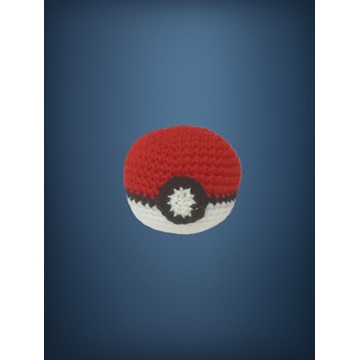Peluche pokeball hecho a mano a ganchillo (amigurumi). - Imagen 1
