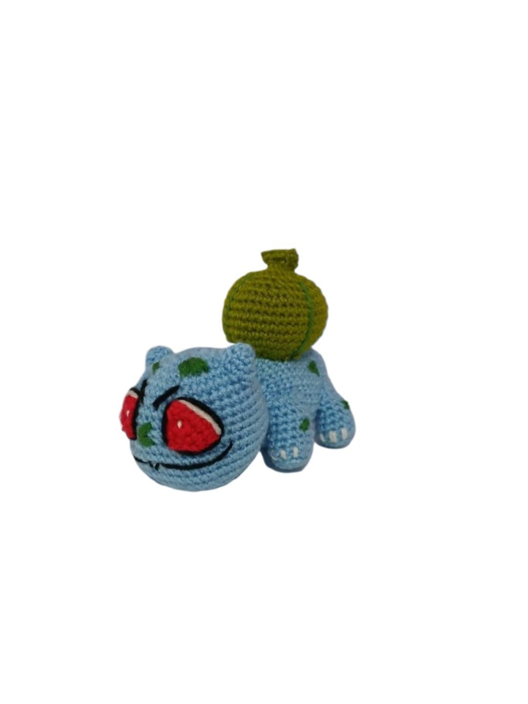 Peluche pokemon bulbasur echo a mano a ganchillo (amigurumi). - Imagen 2