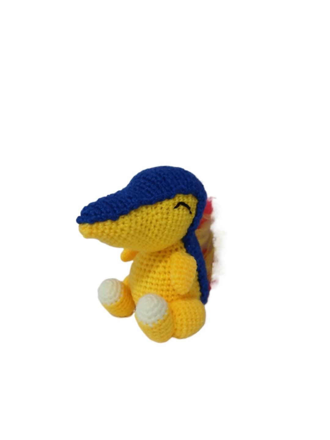 Peluche pokemon cyndaquil hecho a mano a ganchillo (amigurumi). - Imagen 1