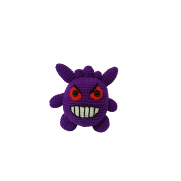 Peluche pokemon gengar hecho a mano a ganchillo (amigurumi). - Imagen 1