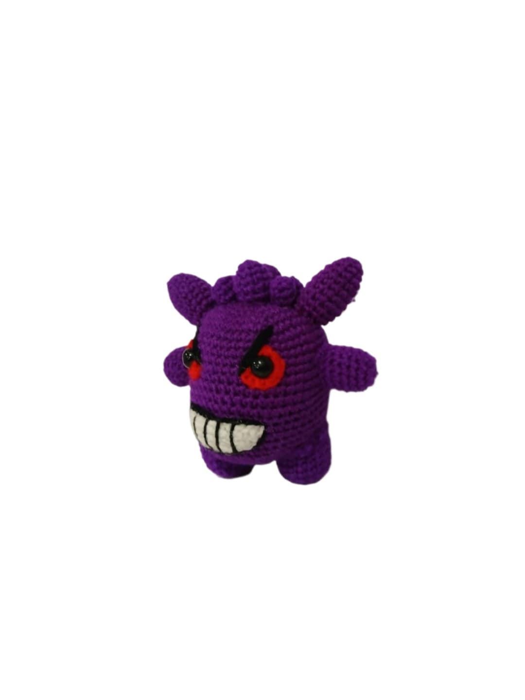 Peluche pokemon gengar hecho a mano a ganchillo (amigurumi). - Imagen 2