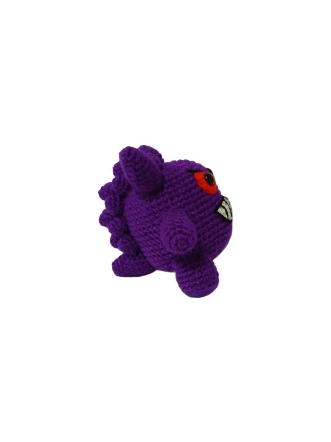 Peluche pokemon gengar hecho a mano a ganchillo (amigurumi). - Imagen 4