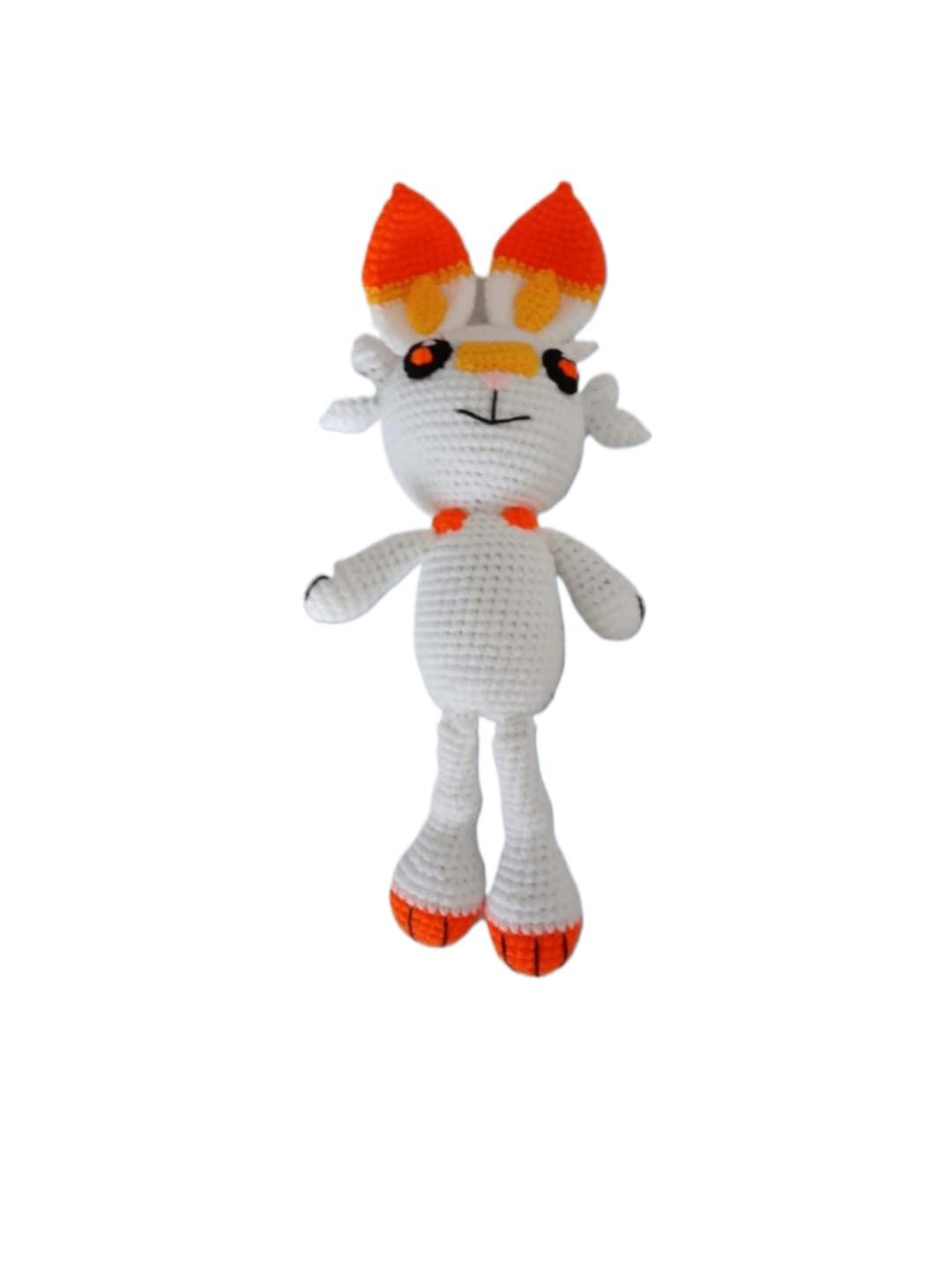 Peluche pokemon scorbunny hecho a mano a ganchillo (amigurumi). - Imagen 1