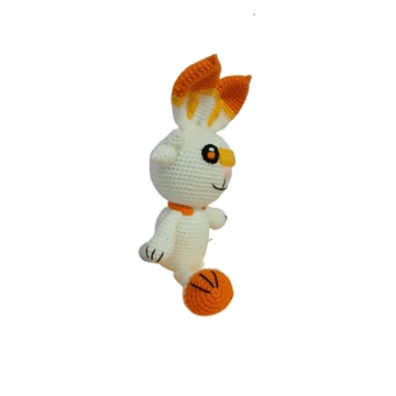 Peluche pokemon scorbunny hecho a mano a ganchillo (amigurumi). - Imagen 2