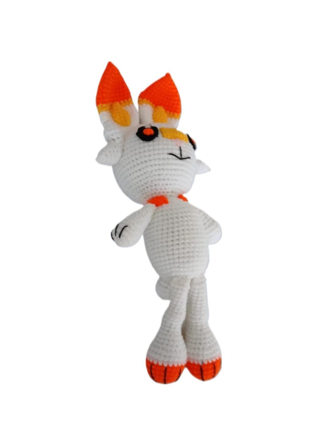 Peluche pokemon scorbunny hecho a mano a ganchillo (amigurumi). - Imagen 3