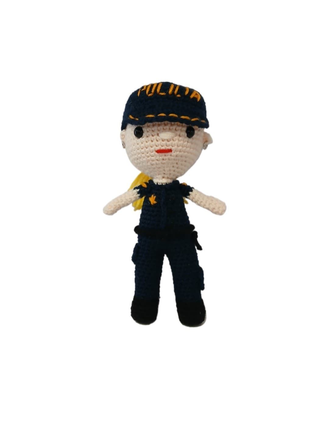 Peluche policía hecha a  ganchillo (amigurumi). - Imagen 1