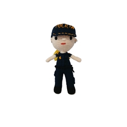 Peluche policía hecha a  ganchillo (amigurumi). - Imagen 1
