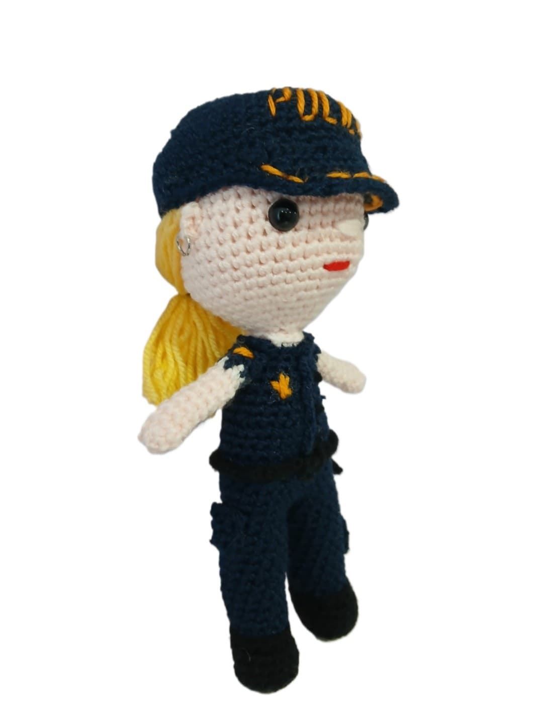 Peluche policía hecha a  ganchillo (amigurumi). - Imagen 4