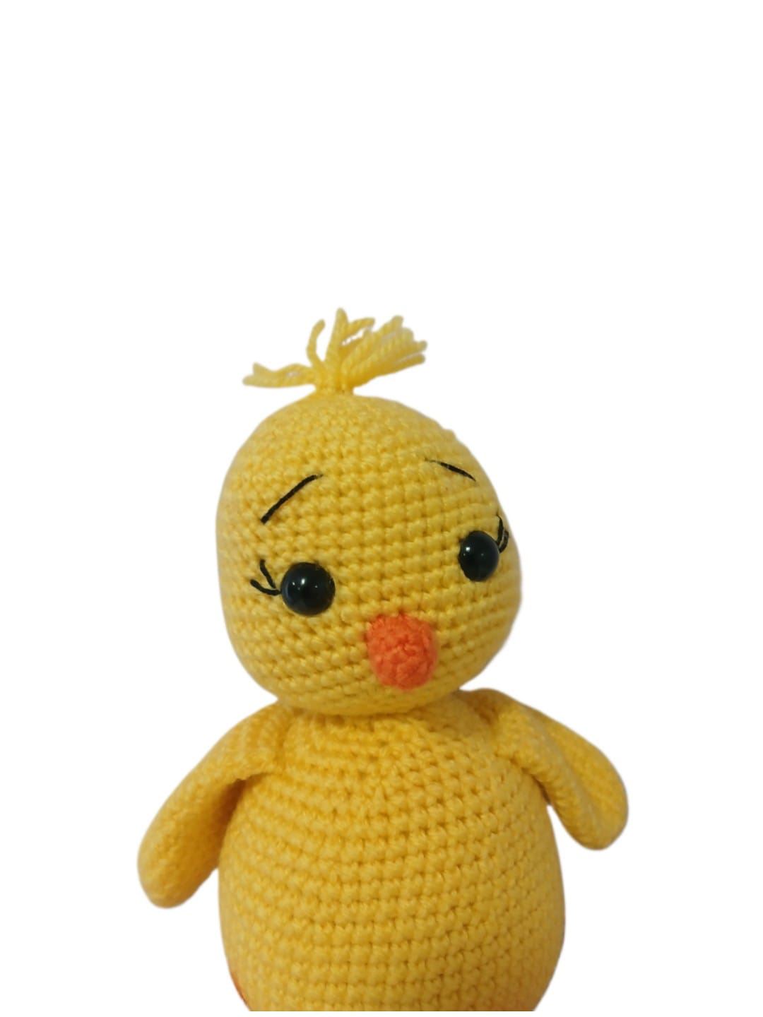 Peluche pollo hecho a mano a ganchillo (amigurumi). - Imagen 4
