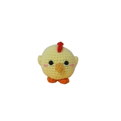 Peluche pollo mini hecho a mano a ganchillo (amigurumi) - Imagen 1