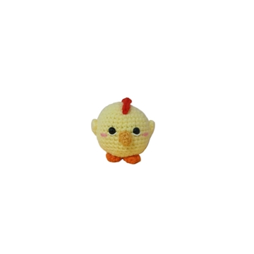 Peluche pollo mini hecho a mano a ganchillo (amigurumi) - Imagen 1