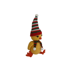 Peluche pollo navidad navideño hecho a mano a ganchillo (amigurumi). - Imagen 2