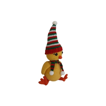Peluche pollo navidad navideño hecho a mano a ganchillo (amigurumi). - Imagen 2