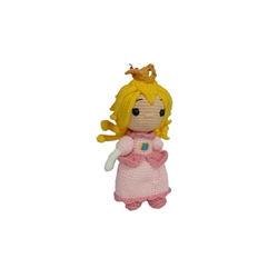 Peluche princesa peach mario bross hecha a mano a ganchillo (amigurumi). - Imagen 1