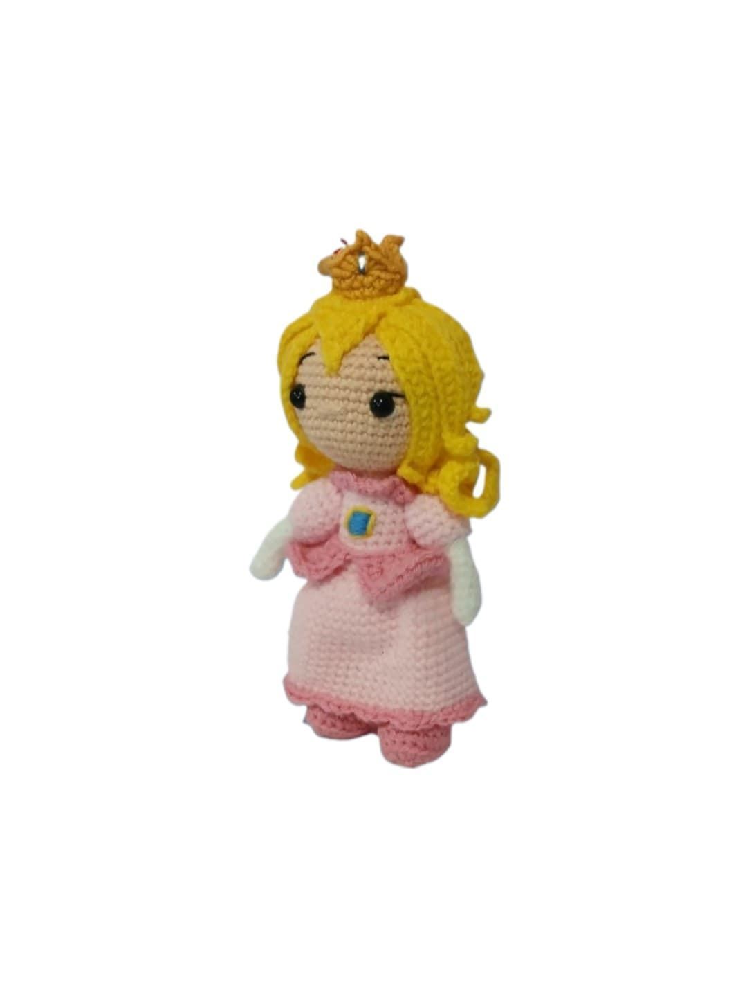 Peluche princesa peach mario bross hecha a mano a ganchillo (amigurumi). - Imagen 2