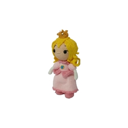Peluche princesa peach mario bross hecha a mano a ganchillo (amigurumi). - Imagen 2