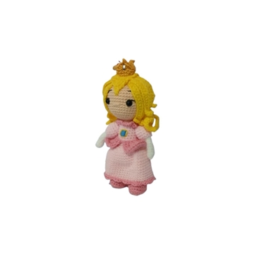 Peluche princesa peach mario bross hecha a mano a ganchillo (amigurumi). - Imagen 2
