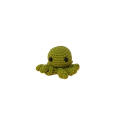 Peluche pulpo amigurumi 8 cm verde - Imagen 1
