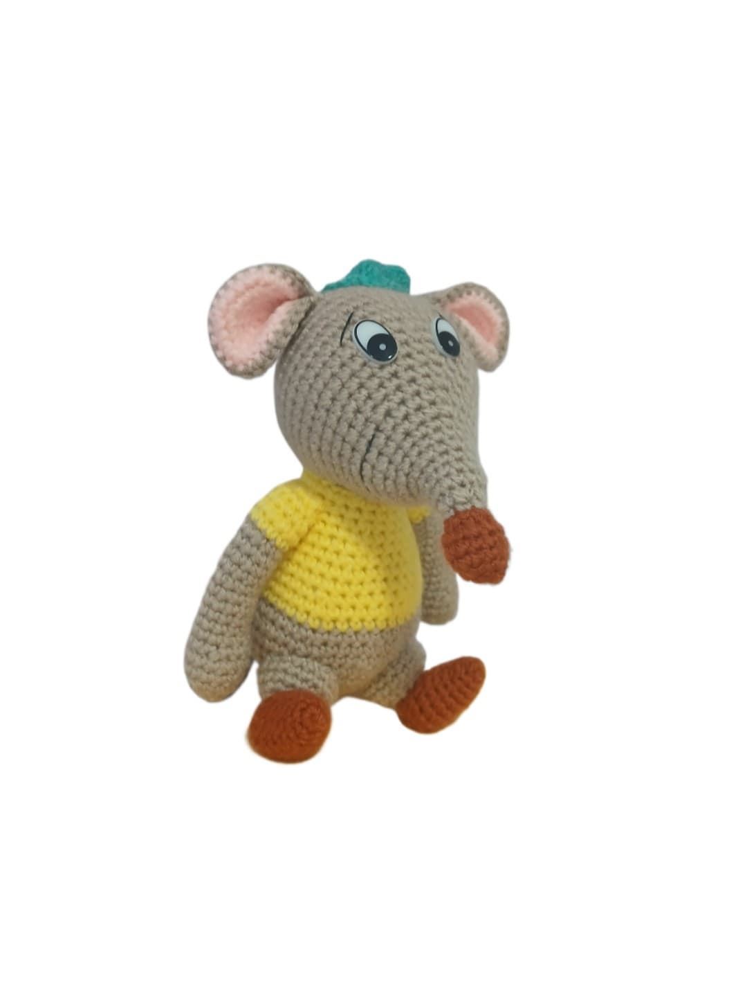 Peluche ratón gus gus cenicinienta disney hecho a mano a ganchillo (amigurumi). - Imagen 3