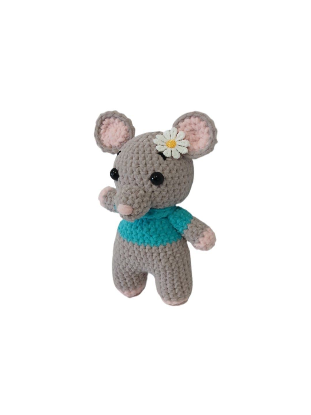 Peluche ratón hecha a mano a ganchillo (amigurumi). - Imagen 2