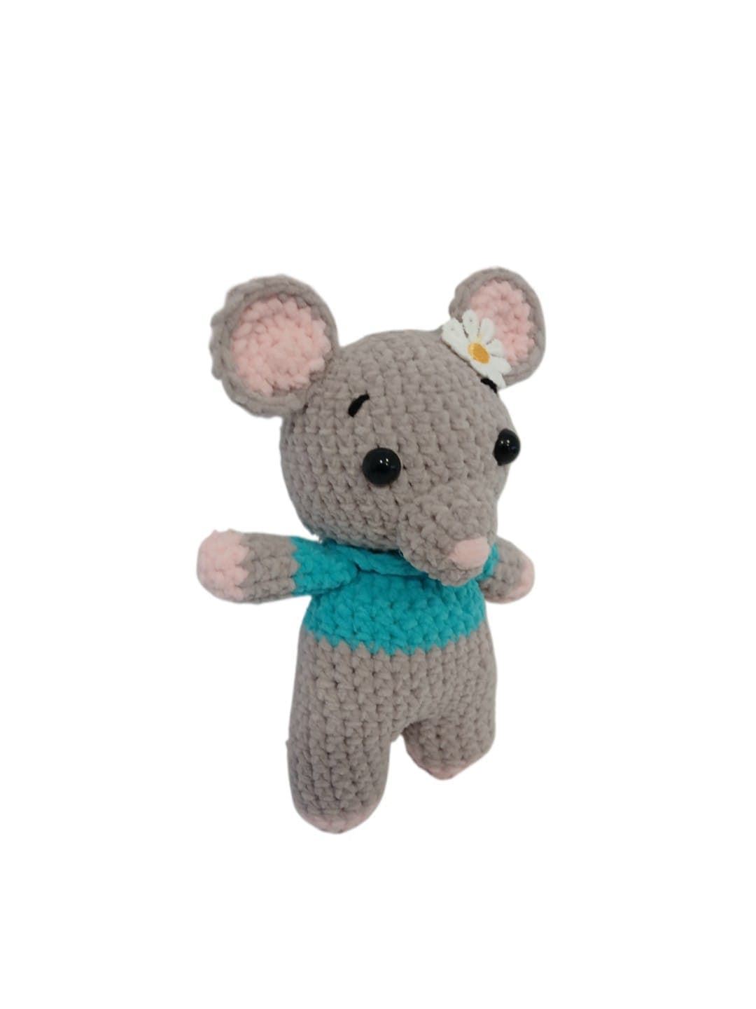 Peluche ratón hecha a mano a ganchillo (amigurumi). - Imagen 3